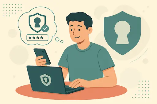 Man contemplating password managers